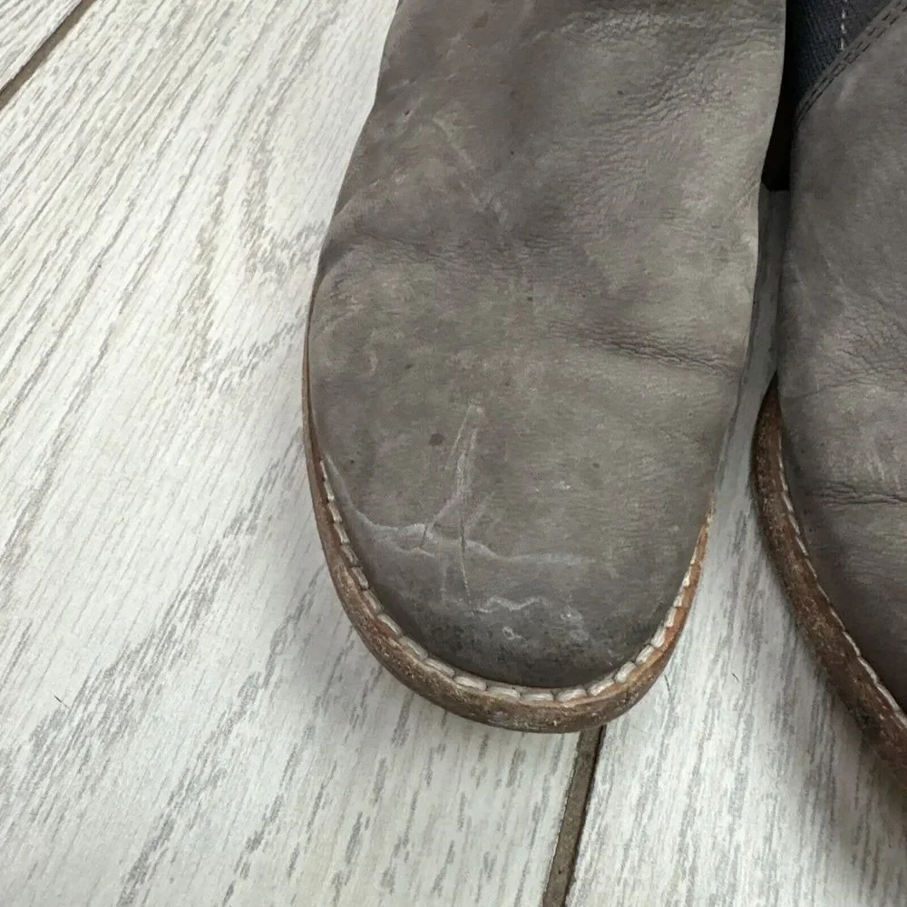 Eileen Fisher Brown Suede Chelsea Ankle Boot Size‎ 6 Wedge Heel Bootie